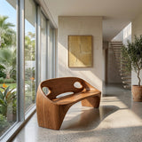 Japandi Natural Wood Bench For Living Room Furniture