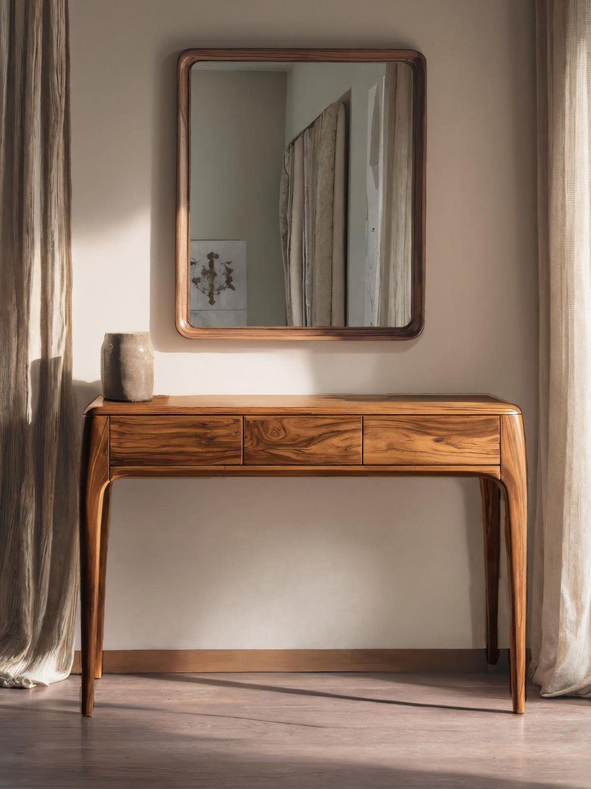 Minimalist Vanity Table With Drawers For Bedroom