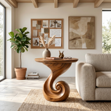 Scandinavian Spiral Side Table Modern Family Room