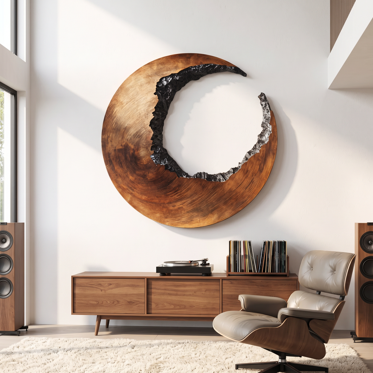 Mid Century 3D Wood Wall Art For Furniture Home Makeover