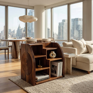 Modern Wooden Magazine Rack For Home Reading Corner