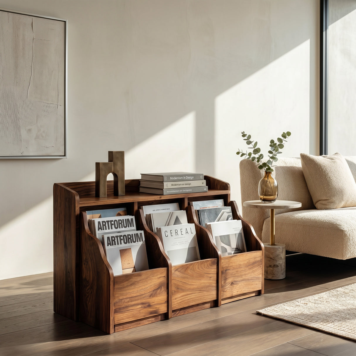 Modern Classic Wooden Magazine Rack For Home Decor