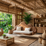 Scandinavian Sculptural Back Swing Open Lounge Interior Space