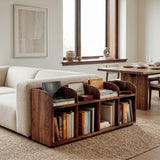Modern Wooden Open Display Magazine Rack For Living Room