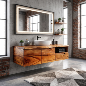 Luxury Wood Bathroom Vanity Coastal Beach House