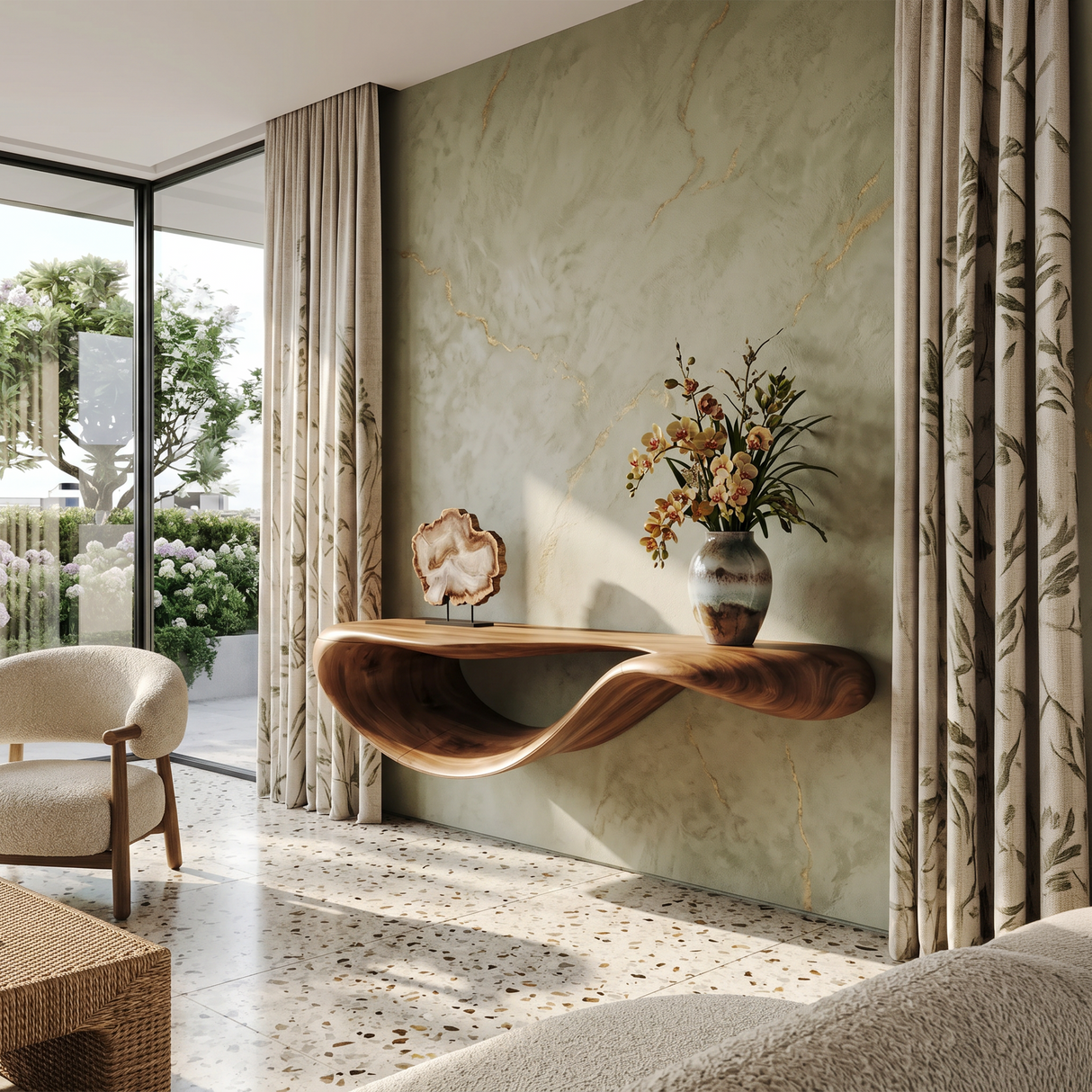 Modern Floating Console Table For Contemporary Interior Design