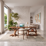 Contemporary Sculptural Storage Desk Home Office Studio