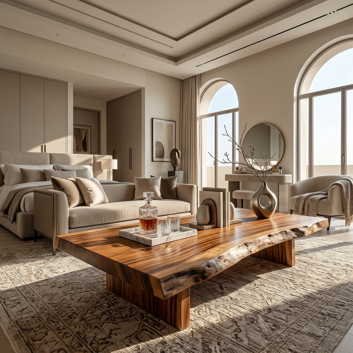 Organic Coffee Table For Tropical Villa Lounge