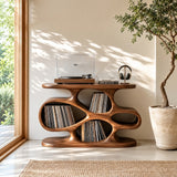Contemporary Wooden Record Player Cabinet For Music Room