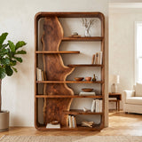 Contemporary Wooden Standing Shelf For Home Office Storage