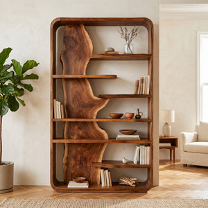 Contemporary Wooden Standing Shelf For Home Office Storage