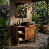 Minimalist Wood Bathroom Vanity For Contemporary Bath