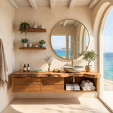 Handcrafted Live Edge Vanity For Bathroom Interiors