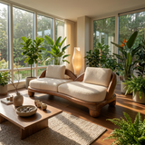 Modern Wooden Accent Sofa For Luxury Commercial Lobby Seating
