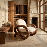 Contemporary Curved Lounge Chair Modern Villa Interior