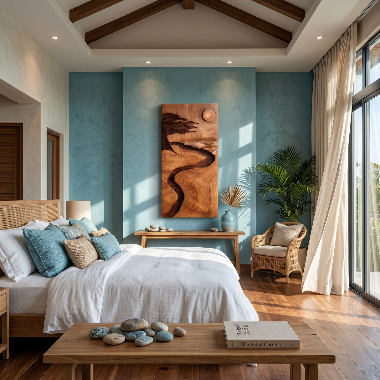 Organic Desert Wood Wall Art For Minimalist Contemporary Interior Design