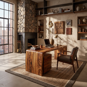 Luxury Executive Desk With Drawer Pedestal For Open Office