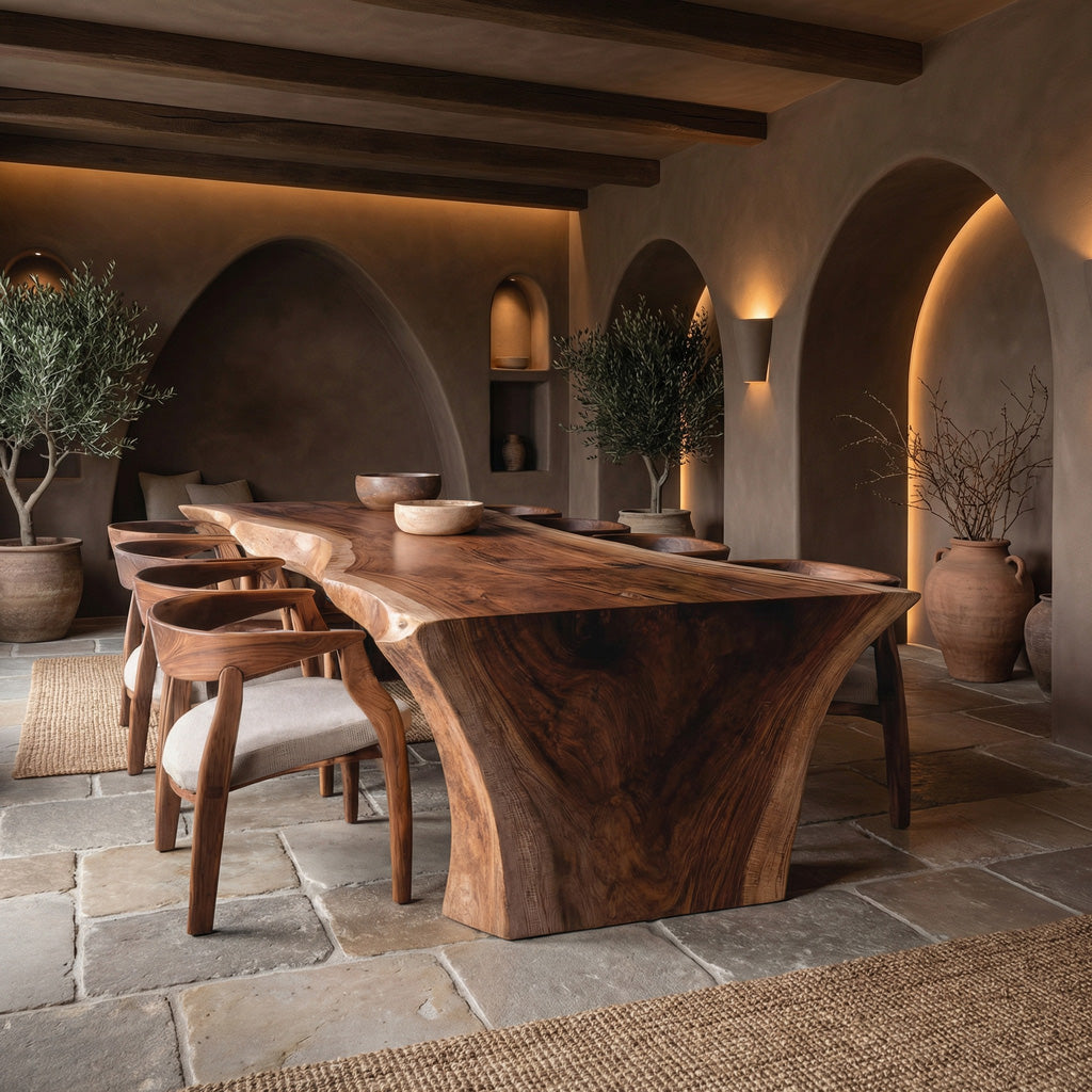 Wabi Sabi Organic Dining Table For Dining Room