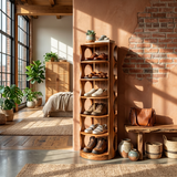 Mid Century Vertical Shoe Rack For Hallway Closet Placement