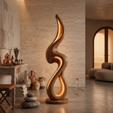 Minimalist Curved Lamp With Shelf For Lounge