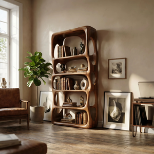 Farmhouse Handcrafted Bookcase Storage Organizer For Living Room