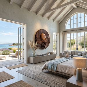 Contemporary Wave Relief Wall Art For Bedroom