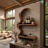 Contemporary Artistic Wine Rack For Open Interior