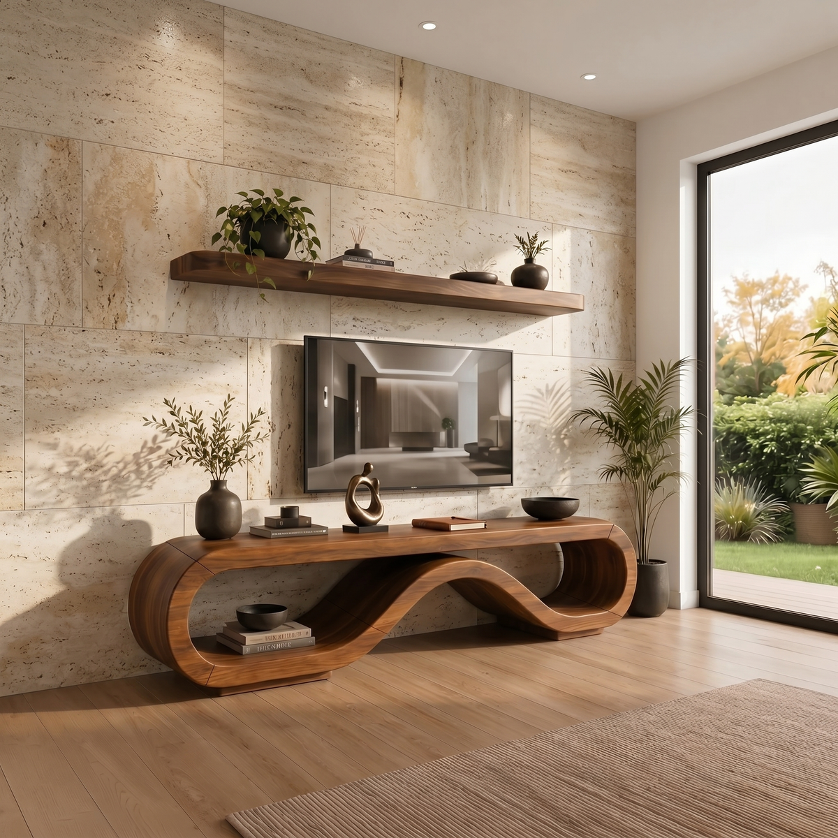 Organic Modern Media Cabinet Artisan Craftsmanship