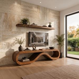 Organic Modern Media Cabinet Artisan Craftsmanship
