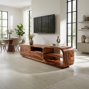 Curved Organic TV Stand Designer Residence