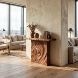 Contemporary Raw Edge Entry Table For Open Living Space