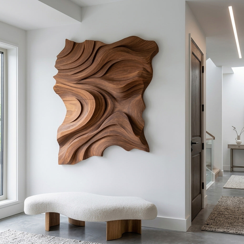 Modern Abstract Wall Sculpture For Living Room Decor