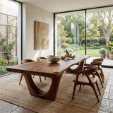 Contemporary Rectangular Sculpture Dining Table For Dining Room