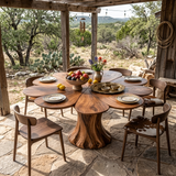 Modern Wooden Dining Table With Flower Shape For Kitchen