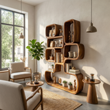 Modern Artistic Bookshelf Living Room Corner