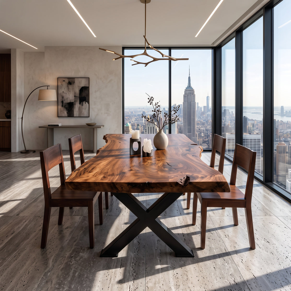 Modern Live Edge Dining Table For Kitchen Or Dining