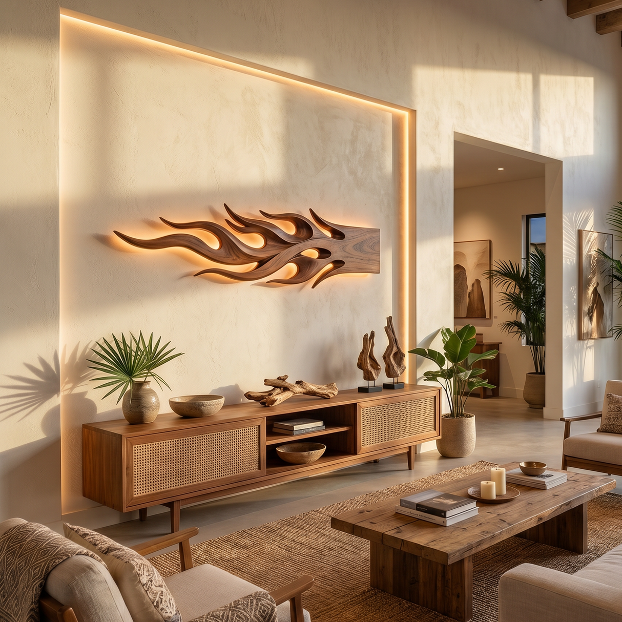 Mid Century Sculptural Wall Decor For Gallery Wall Space