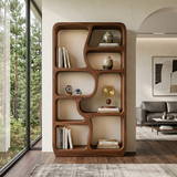 Contemporary Handmade Wooden Bookshelf For Home Styling
