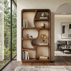 Contemporary Handmade Wooden Bookshelf For Home Styling