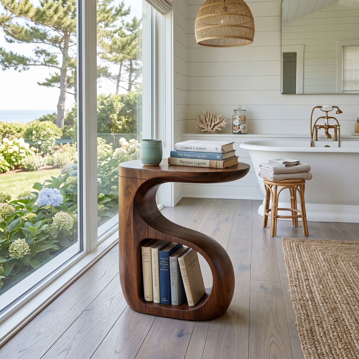 Modern Organic End Table For Open Living Space