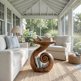 Organic Spiral Storage Side Table Resort Suite