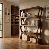 Minimalist Artistic Bookshelf Storage Organizer For Bedroom Space