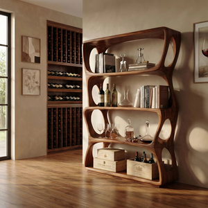 Minimalist Artistic Bookshelf Storage Organizer For Bedroom Space