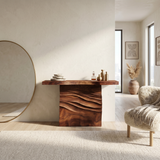 Contemporary Carved Entry Table For Modern Living Space