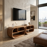 Luxury TV Console Architectural Wood Design