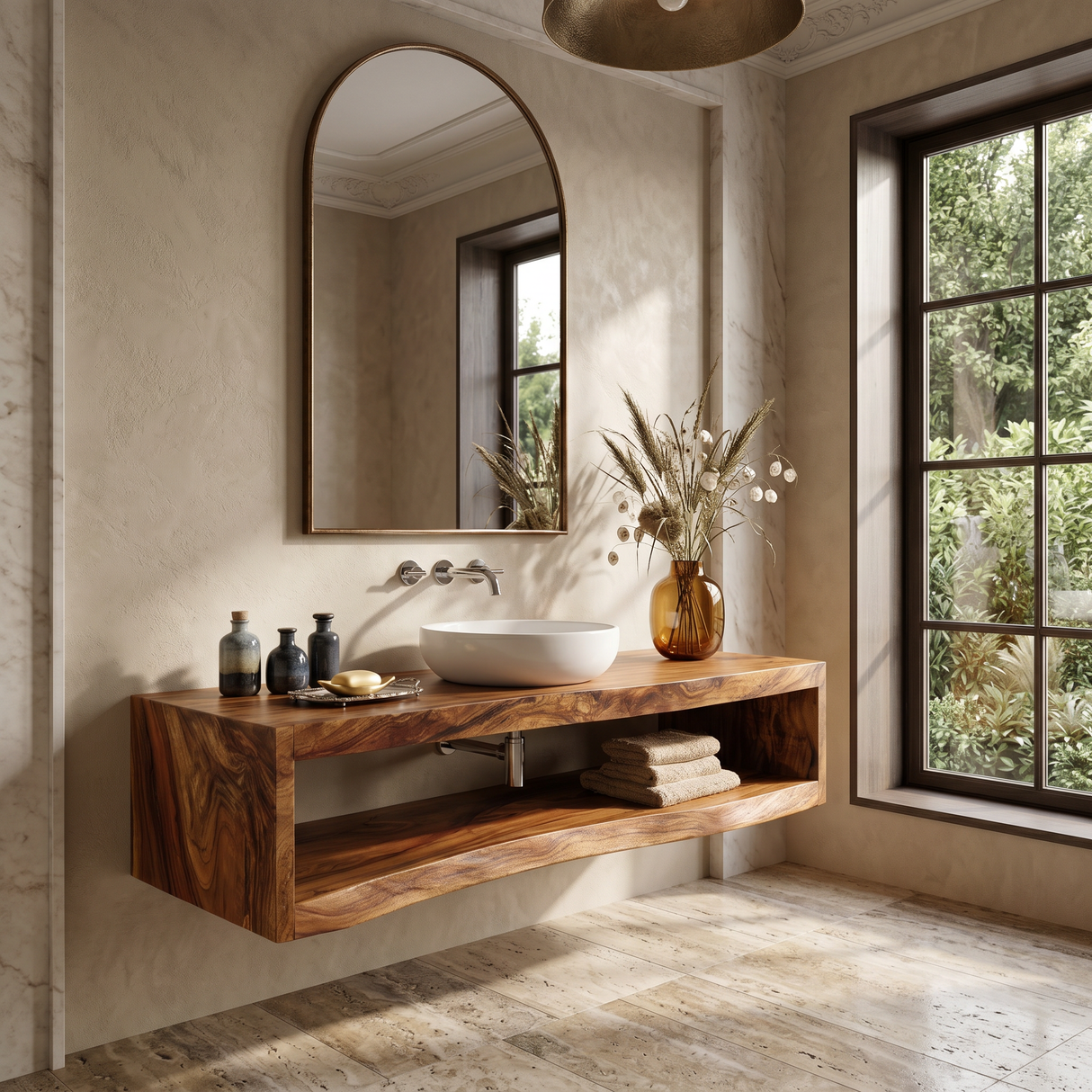 Contemporary Wood Bathroom Cabinet Tropical Villa SILDTTRBRV179