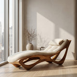 Artistic Natural Wood Lounge Chair For Relaxing Space