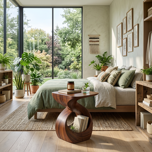 Contemporary Curved End Table For Apartment Interior Design