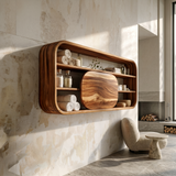 Scandinavian Curved Bathroom Cabinet Family Bathroom