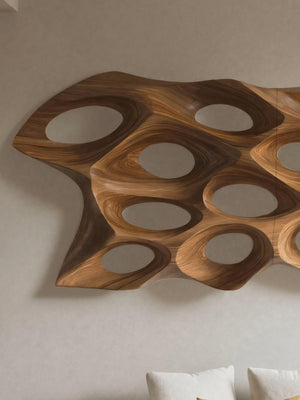 Organic Sculptural Wall Art Panel For Living Room Or Bedroom